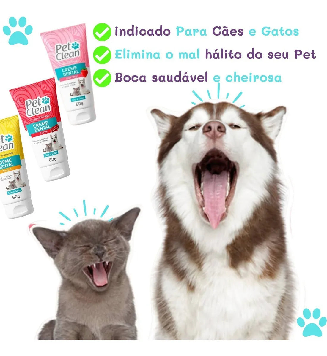 Gel Dental Pet Clean para Cães e Gatos