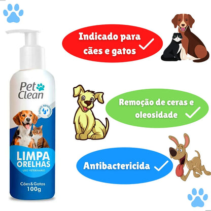 Limpa Ouvido Para Cães E Gatos 100g