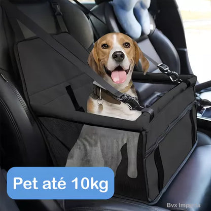 Cadeirinha de Pet Preta para Carro Cão e Gato