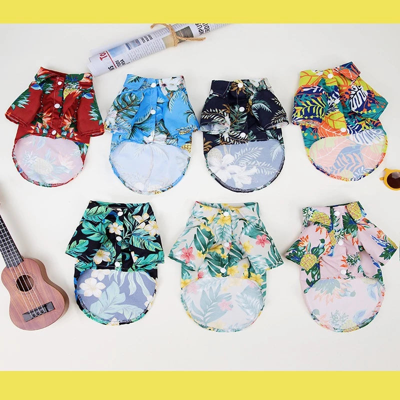 Roupa para PET - estilo havaiano/praia