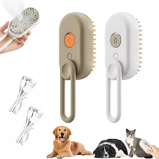 Escova Elétrica Recarregável A Vapor Tira Pelo Para Todos os Portes de Cachorro e Gato