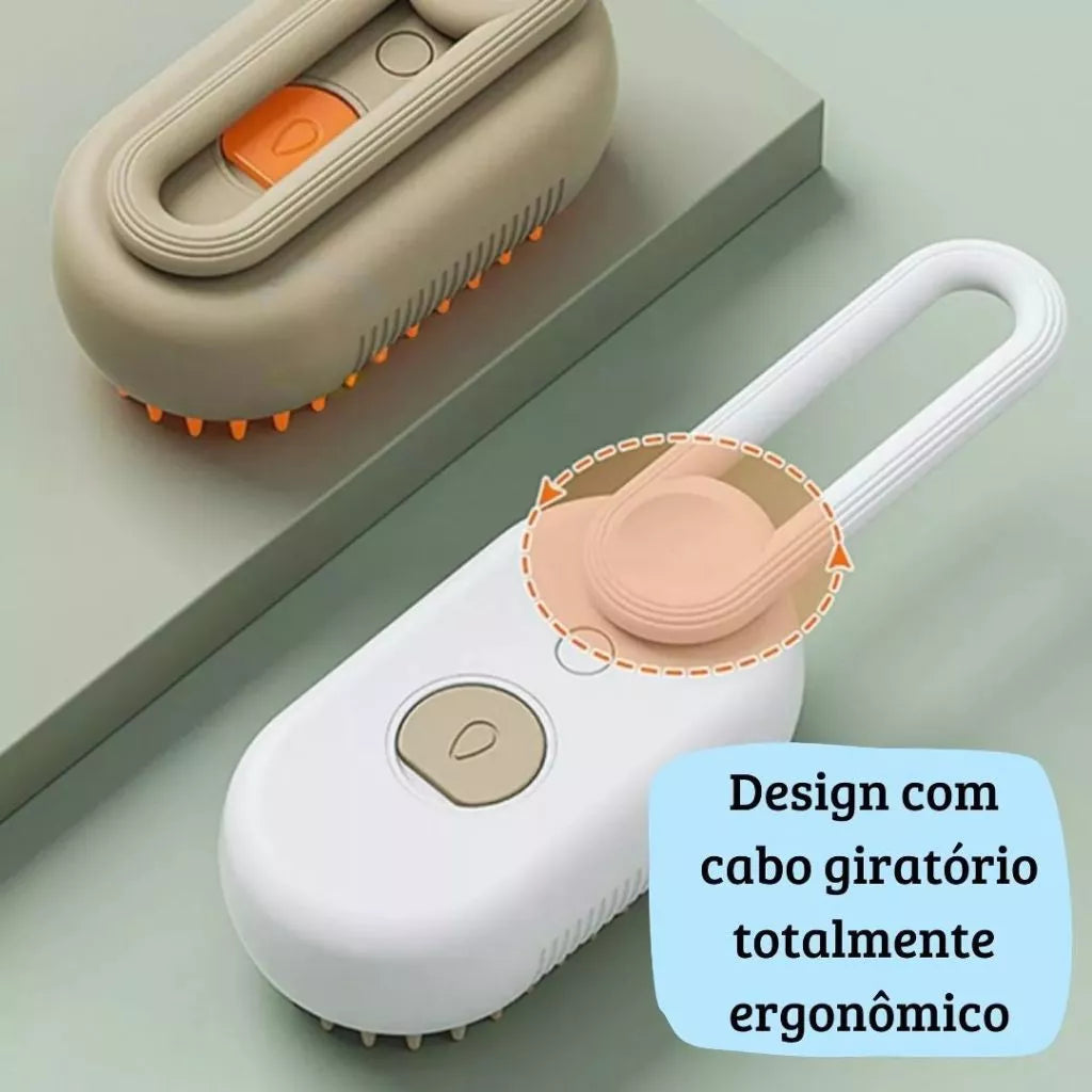 Escova Elétrica Recarregável A Vapor Tira Pelo Para Todos os Portes de Cachorro e Gato