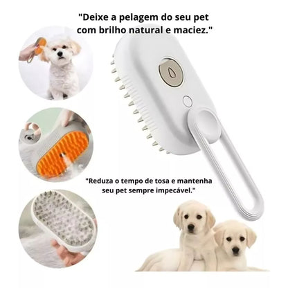 Escova Elétrica Recarregável A Vapor Tira Pelo Para Todos os Portes de Cachorro e Gato