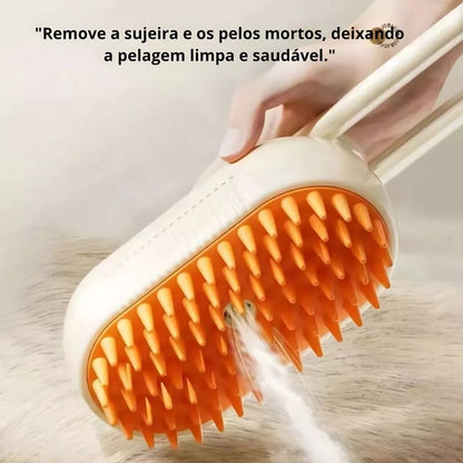 Escova Elétrica Recarregável A Vapor Tira Pelo Para Todos os Portes de Cachorro e Gato