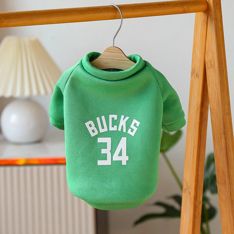 Roupas Para Cães Da Moda De Basquetebol Casaco Animais De Estimação Quente